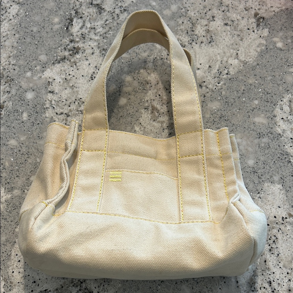 Urban Outfitters Cream Canvas Mini Tote